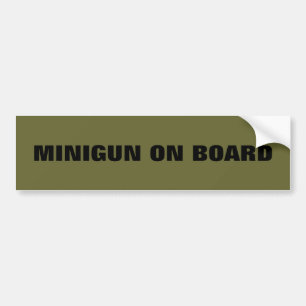 Autoaufkleber mit MINIGUN AN BORD