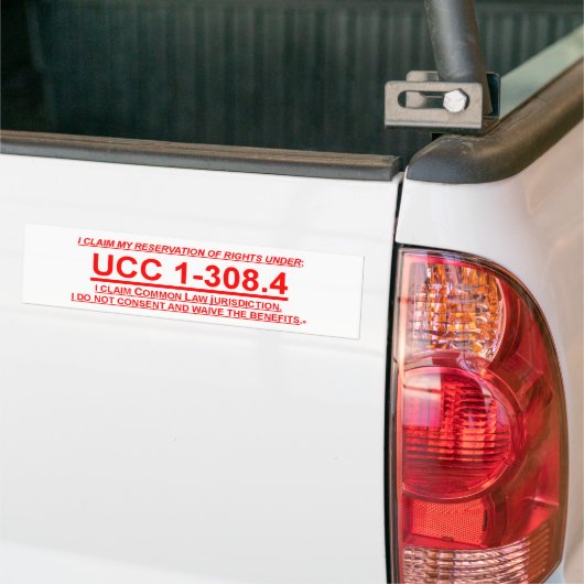 Autoaufkleber mit Reservierung UCC 1-308.4 des (Auf Lkw)
