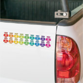 Autoaufkleber - niedliches Regenbogen-Eulen-Muster (Auf Lkw)