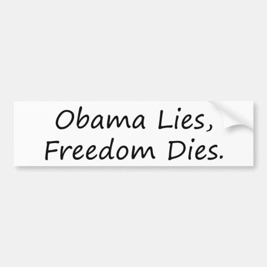 Autoaufkleber - Obama liegt Freiheitswürfel (Vorne)