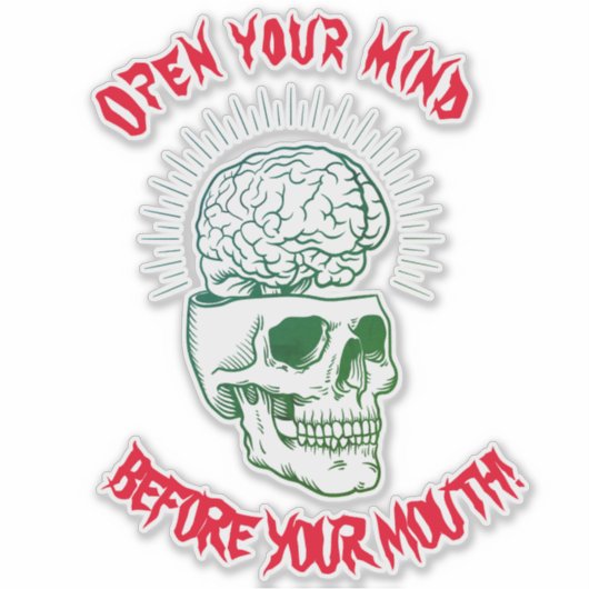 Autoaufkleber Öffne deinen Geist Aufkleber (Vorderseite)