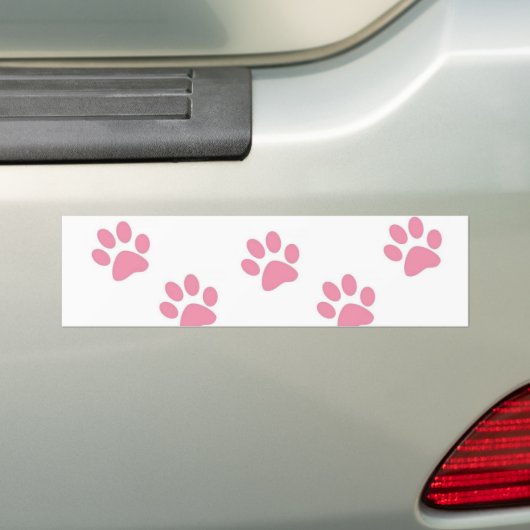 Autoaufkleber Pink Paw Prints (Auf Auto)