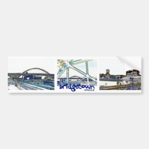 Autoaufkleber Portlands Oregon "Bridgetown"