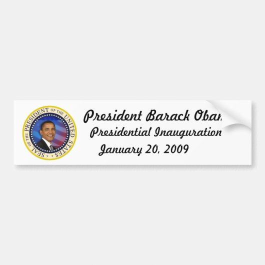 Autoaufkleber Präsidenten-Obama Inauguration (Vorne)