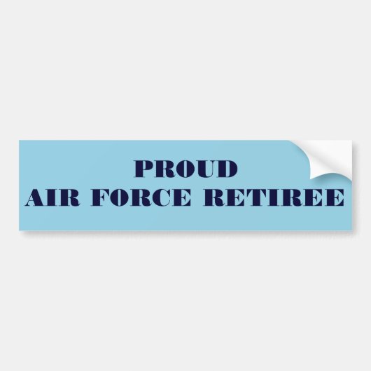 Autoaufkleber Proud Air Force Retiment (Vorne)