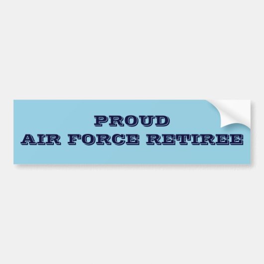 Autoaufkleber Proud Air Force Retiment (Vorne)