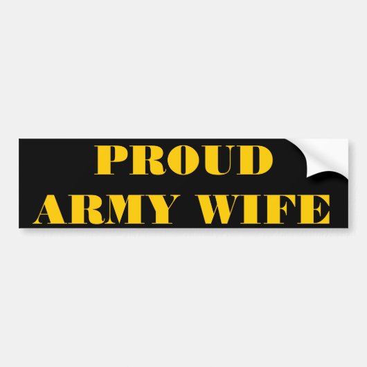 Autoaufkleber Proud Army Ehefrau (Vorne)