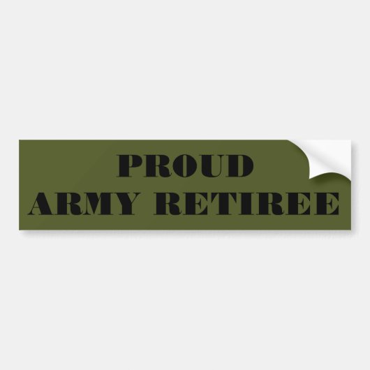 Autoaufkleber Proud Army Retiment (Vorne)