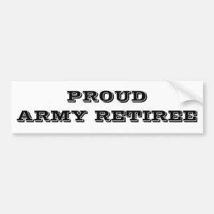 Autoaufkleber Proud Army Retiree