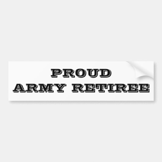 Autoaufkleber Proud Army Retiree (Vorne)