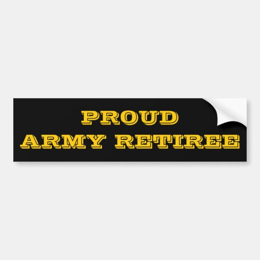Autoaufkleber Proud Army Retiree (Vorne)