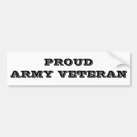 Autoaufkleber Proud Army Veteran (Vorne)