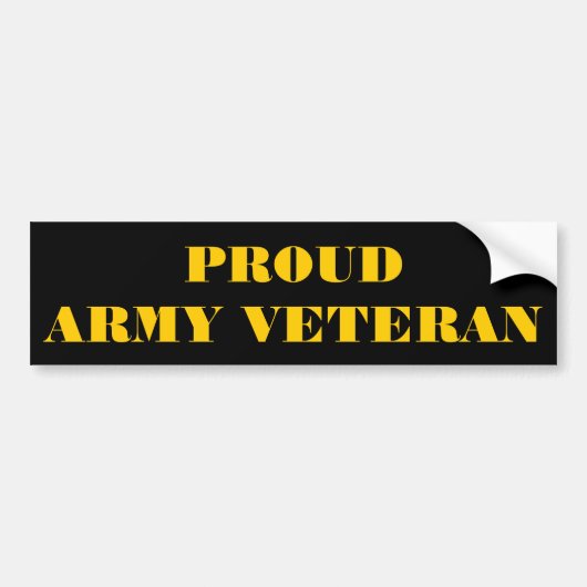 Autoaufkleber Proud Army Veteran (Vorne)