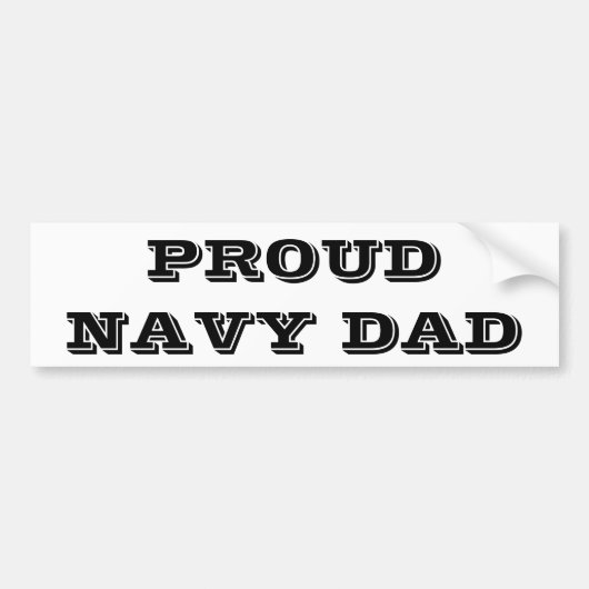 Autoaufkleber Proud Navy Vater (Vorne)