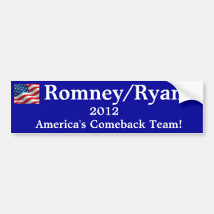Autoaufkleber Romney/Ryan 2012