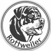 Autoaufkleber Rottweiler rund Aufkleber (Vorderseite)