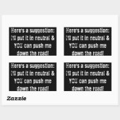 Autoaufkleber schneidet mich nicht ab rechteckiger aufkleber (Blatt)