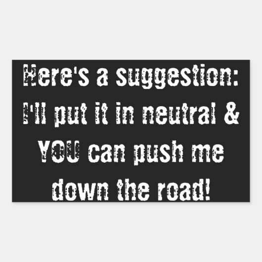 Autoaufkleber schneidet mich nicht ab rechteckiger aufkleber (Vorderseite)