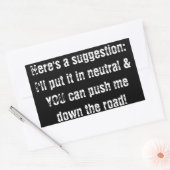 Autoaufkleber schneidet mich nicht ab rechteckiger aufkleber (Umschlag)