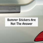 Autoaufkleber sind nicht die Antwort (Auf Auto)