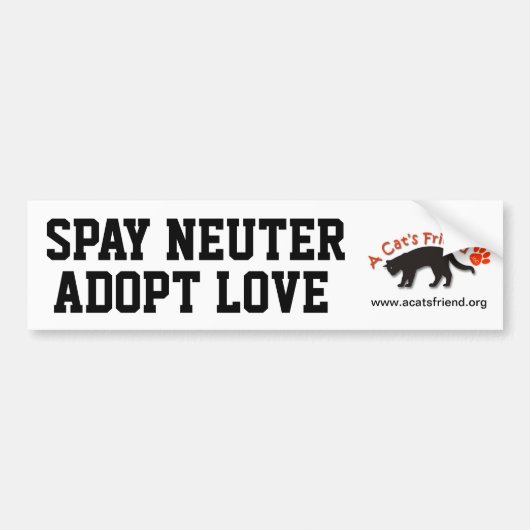 Autoaufkleber: Spay Neutrum adoptieren Liebe Autoaufkleber (Vorne)