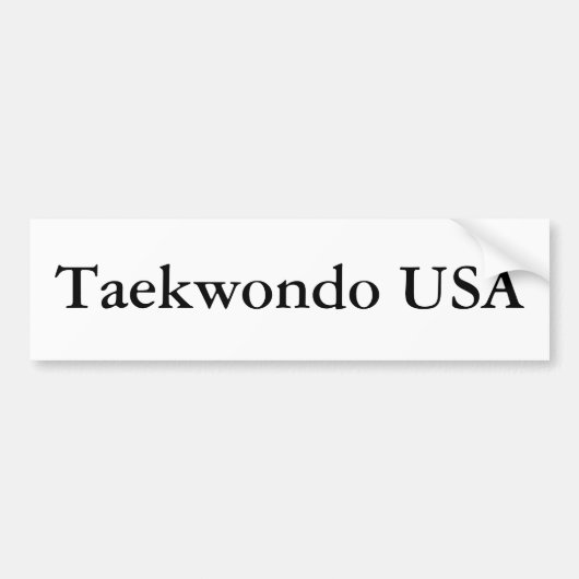 Autoaufkleber Taekwondos USA (Vorne)