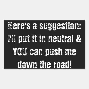 Autoaufkleber tun nicht Heckklappe ich Rechteckiger Aufkleber