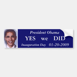 Autoaufkleber zum Tag der Amtseinführung Obamas