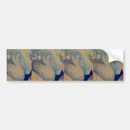 Autoaufklebertrumpeter-Schwäne Autoaufkleber (Vorne)