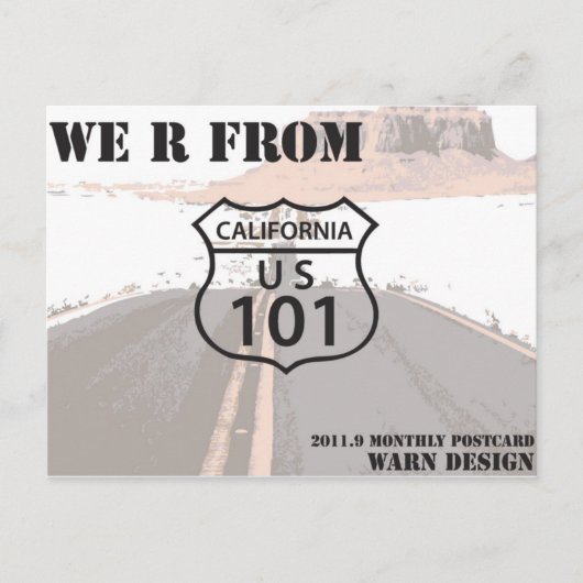 Autobahn 101 postkarte (Vorderseite)