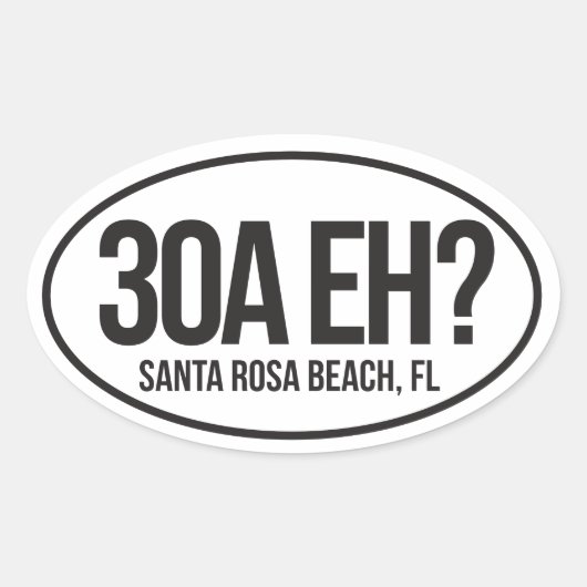 Autobahn 30A Florida Oval Aufkleber für Kanadier (Vorderseite)