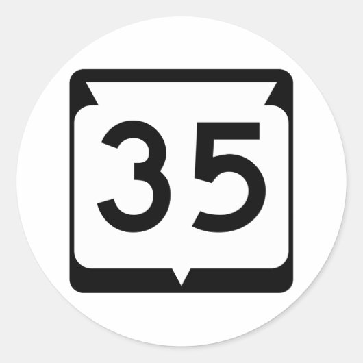 Autobahn 35, Wisconsin, USA Runder Aufkleber (Vorderseite)