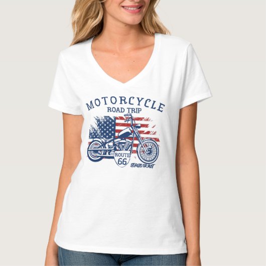 Autobahn 66 Sturgis oder Bust T-Shirt (Vorderseite)