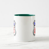 Autobahn 66 Süd Zweifarbige Tasse (Mittel)