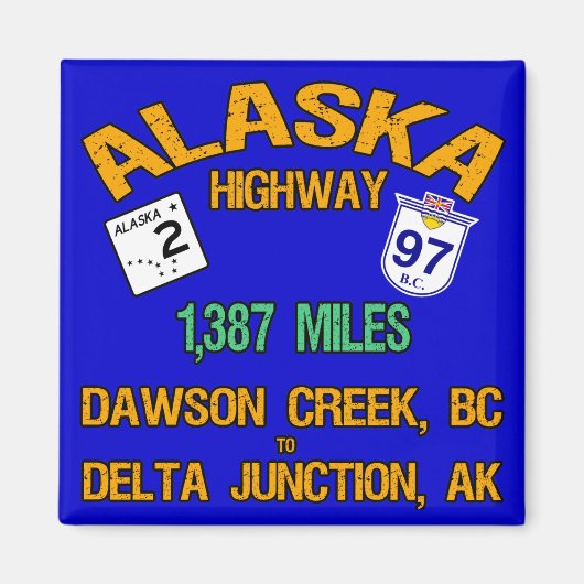 Autobahn Alaska Magnet (Vorne)