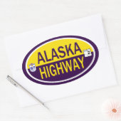 Autobahn Alaska Ovaler Aufkleber (Umschlag)