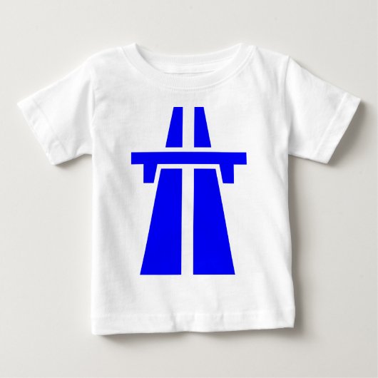 Autobahn, Autobahn, Autobahn - blau Baby T-shirt (Vorderseite)