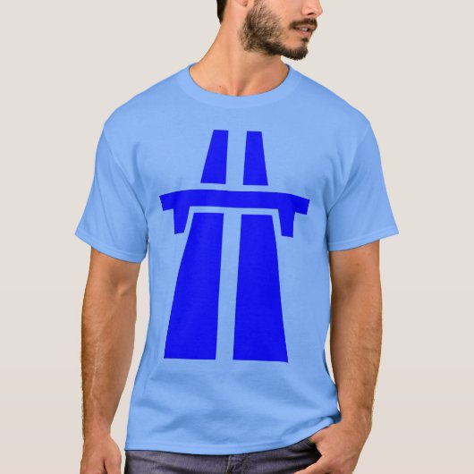 Autobahn, Autobahn, Autobahn - Blau T-Shirt (Vorderseite)