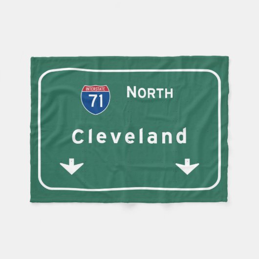 Autobahn-Autobahn Clevelands Ohio oh: Fleecedecke (Vorderseite (Horizontal))