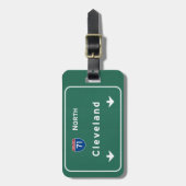 Autobahn-Autobahn Clevelands Ohio oh: Gepäckanhänger (Vorderseite vertikal)