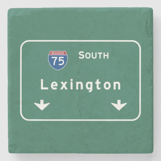 Autobahn-Autobahn Lexingtons Kentucky KY: Steinuntersetzer (Vorderseite)