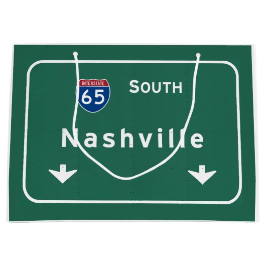 Autobahn-Autobahn Nashvilles Tennessee tn Große Geschenktüte (Vorderseite)