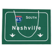 Autobahn-Autobahn Nashvilles Tennessee tn Große Geschenktüte (Rückseite)