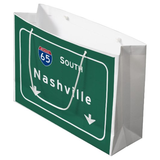 Autobahn-Autobahn Nashvilles Tennessee tn Große Geschenktüte (Vorderseite Schrägansicht)
