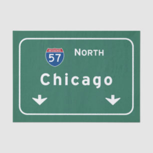 Autobahn-Autobahn-Straße Chicagos Illinois: Seidenpapier