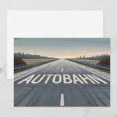 Autobahn Endlose Straßenperspektive Kunst Feiertagskarte (Vorne/Hinten)