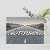 Autobahn Endlose Straßenperspektive Kunst Feiertagskarte (Stehend Vorderseite)