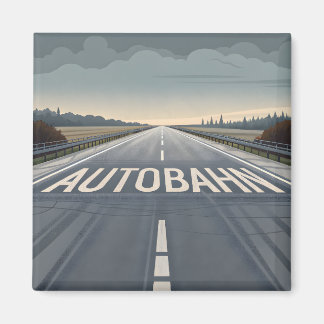 Autobahn Endlose Straßenperspektive Kunst Magnet