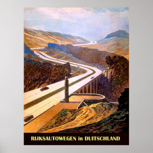 Autobahn Imperialstraßen, Deutschland. Poster