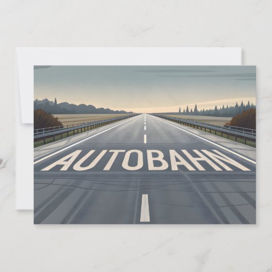 Autobahn Infinite Road Perspective Art Feiertagskarte (Vorderseite)